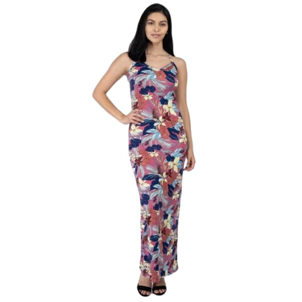  Print bodycon maxi dress
- Stretch knit🌺